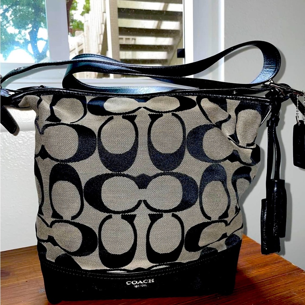 COACH Black and grey crossbody/shoulder bag